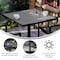 Flash Furniture 30" SQ Outdoor Gray Wash Faux Teak Poly Slat Table XU-DG-HW1045-GY-GG - alternate 10